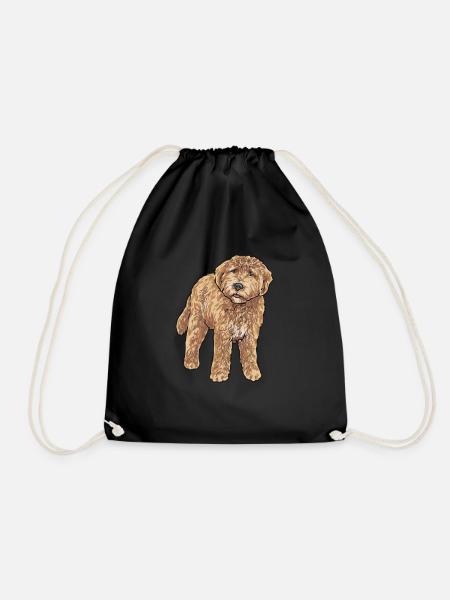 Goldendoodle Hund Geschenk - Turnbeutel - Schwarz