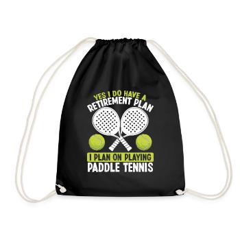 Paddle Tennis Player Retirement Plan Retired - Turnbeutel - Schwarz - Vorne