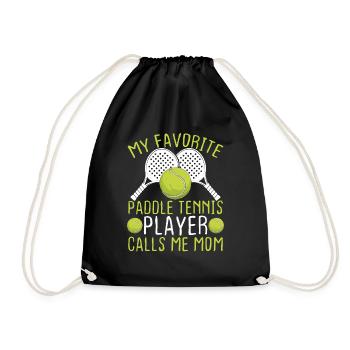 Joueur de paddle-tennis Mon joueur préféré moi maman - Sac de sport léger - noir - Devant