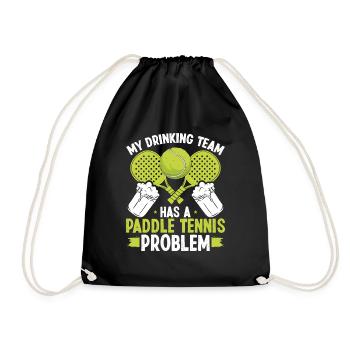Joueur de paddle-tennis Mon équipe de buveurs de bière - Sac de sport léger - noir - Devant