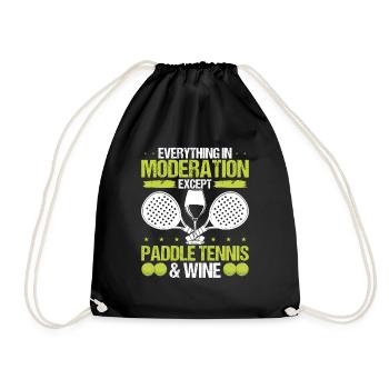Joueur de paddle-tennis Wine Drinking Paddle Team - Sac de sport léger - noir - Devant