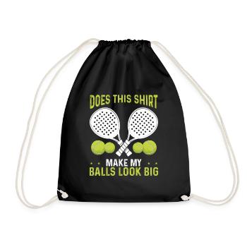 Paddle Tennis Player My Balls look Big Paddle Team - Turnbeutel - Schwarz - Vorne