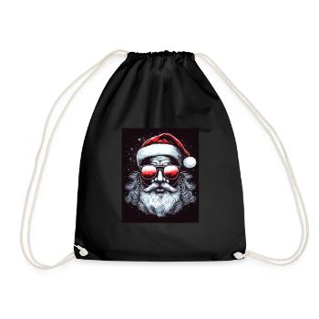 Weihnachten Neon Bodybuilding Sonnenbrille Muskeln - Turnbeutel - Schwarz - Vorne