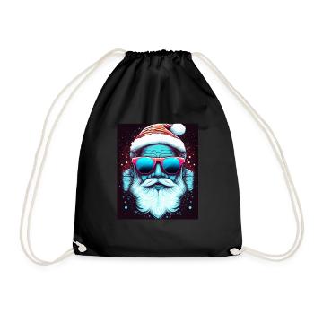 Weihnachten Neon Bodybuilding Sonnenbrille Muskeln - Turnbeutel - Schwarz - Vorne