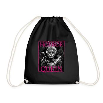 Maléfique Vieille Femme Horreur Gothique Horreur Sorcière Abstrait - Sac de sport léger - noir - Devant