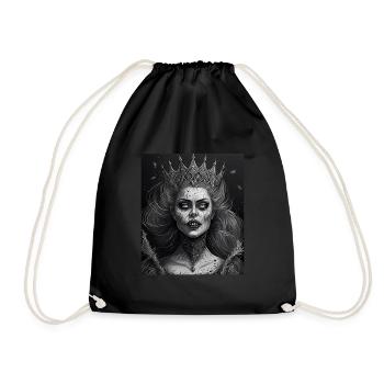 Maléfique Vieille Femme Horreur Gothique Horreur Sorcière Abstrait - Sac de sport léger - noir - Devant