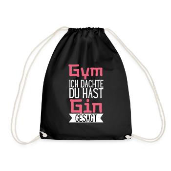 Tonic Without alcohol is somehow Ginlos Gin - Drawstring Bag - black - Front