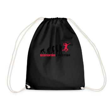 Badminton Spieler Geschenkidee Design - Turnbeutel - Schwarz - Vorne