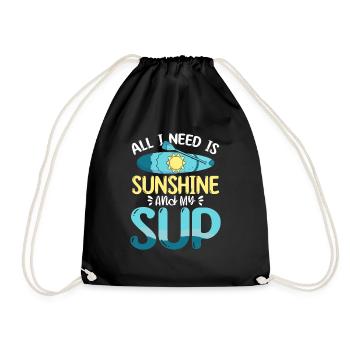 Tout ce dont j’ai besoin, c’est de soleil et de mon SUP Stand-up Paddle - Sac de sport léger - noir - Devant