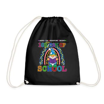Aventure Gnome Joyeux 100e jour 100 jours d’école - Sac de sport léger - noir - Devant
