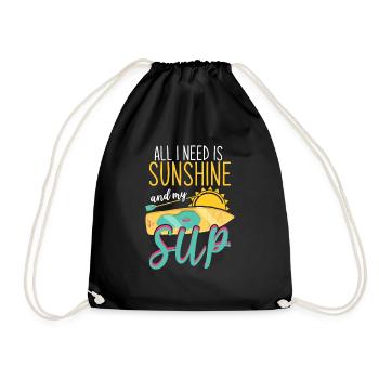 Tout ce dont j’ai besoin, c’est de soleil et de mon SUP Stand-up Paddle - Sac de sport léger - noir - Devant
