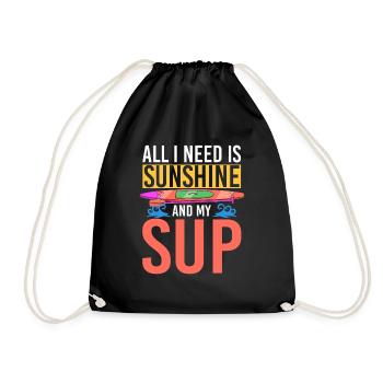 Tout ce dont j’ai besoin, c’est de soleil et de mon SUP Stand-up Paddle - Sac de sport léger - noir - Devant