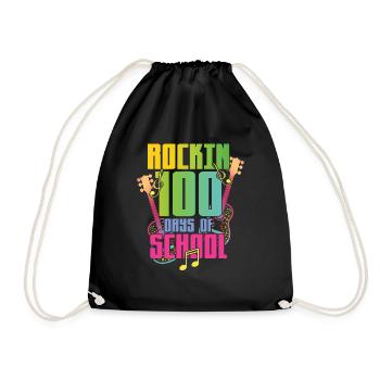100e jour de guitare rock 100 jours d’école - Sac de sport léger - noir - Devant