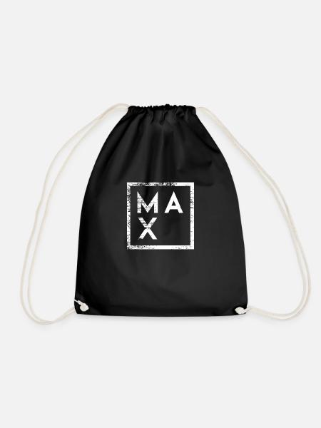 Max Minimalismus - Turnbeutel - Schwarz