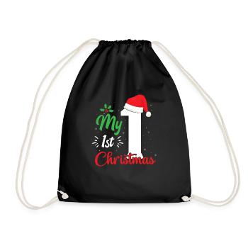 My 1st Christmas - Turnbeutel - Schwarz - Vorne