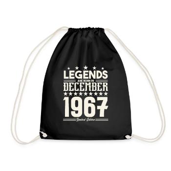 Legenden werden im Dezember 1967 geboren.Geschenkjubiläum - Turnbeutel - Schwarz - Vorne