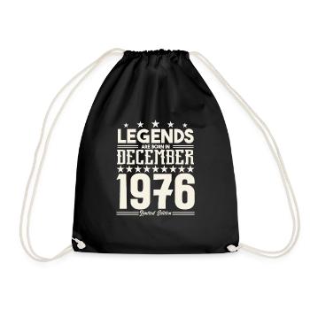 Legends Are Born In December 1976.Gift anniversary - Sac de sport léger - noir - Devant
