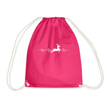 Herzschlag Weihnachten Weihnachtsdekoration - Turnbeutel - Fuchsia - Vorne