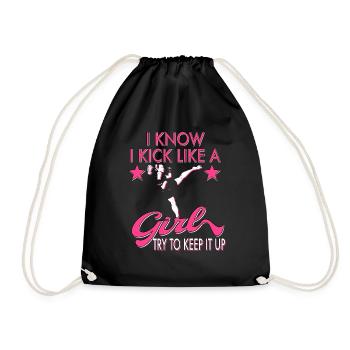 Karaté Taekwondo Filles Femmes Karaté Kick - Sac de sport léger - noir - Devant