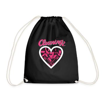 Femme de ménage Nettoyeuse - Sac de sport léger - noir - Devant