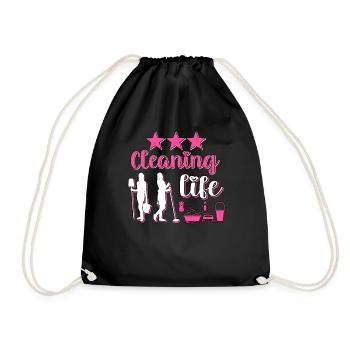 Housekeeper Maid Cleaner - Drawstring Bag - black - Front
