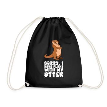 Niedliche Otter-Wortspiele Und Otter-Witze - Turnbeutel - Schwarz - Vorne