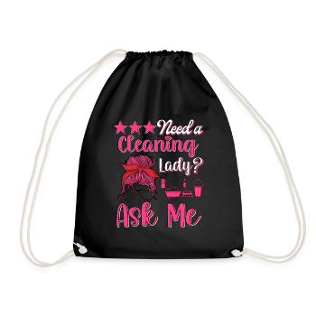 Housekeeper Maid Cleaner - Drawstring Bag - black - Front