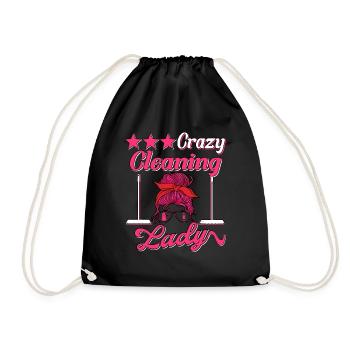 Femme de ménage Nettoyeuse - Sac de sport léger - noir - Devant