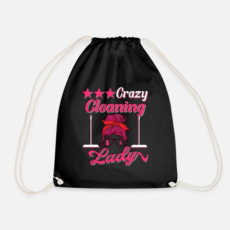 Housekeeper Maid Cleaner - Drawstring Bag - black