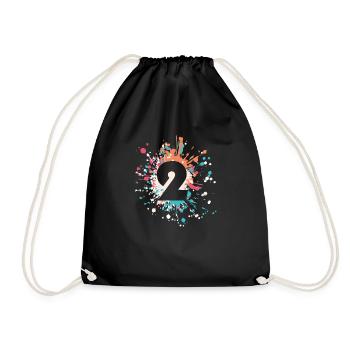 Numéro 2e couleur Splash - Sac de sport léger - noir - Devant