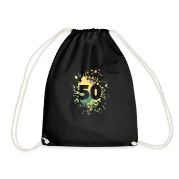 Numéro 50e couleur Splash - Sac de sport léger - noir - Devant