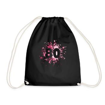 Nombre 80e éclaboussure de couleur - Sac de sport léger - noir - Devant