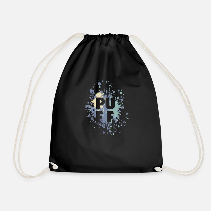 Geiler Puff Farbspritzer - Turnbeutel - Schwarz