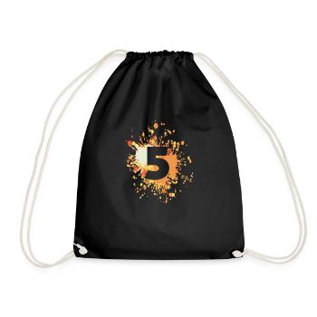 Numéro 5e couleur Splash - Sac de sport léger - noir - Devant
