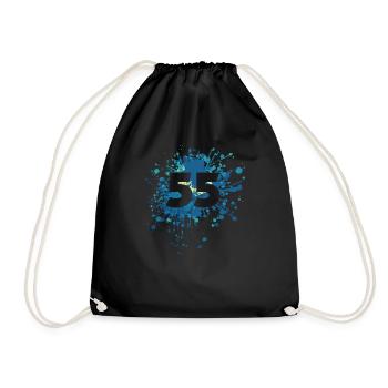 Numéro 55e éclaboussure de couleur - Sac de sport léger - noir - Devant