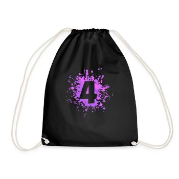 Splash couleur numéro 4 - Sac de sport léger - noir - Devant