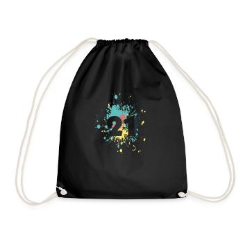 Numéro 21 couleur Splash - Sac de sport léger - noir - Devant