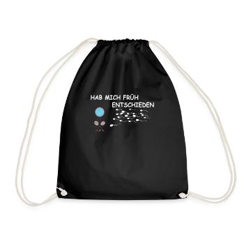 Badminton Geschenkidee Sport Design - Turnbeutel - Schwarz - Vorne