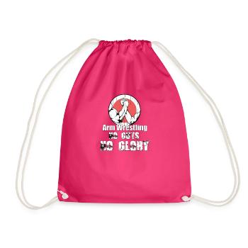 Armdrücken Baumfällen Kraftsport Armwrestling - Turnbeutel - Fuchsia - Vorne