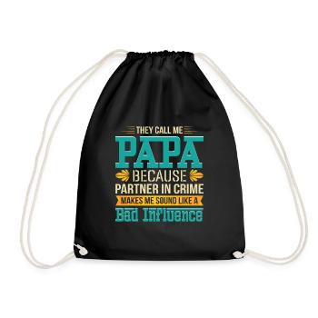 Ils m’appellent Papa Drôle de jour de papa Papa - Sac de sport léger - noir - Devant