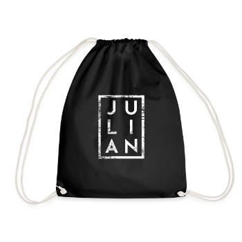 Julian Minimalism - Drawstring Bag - black - Front