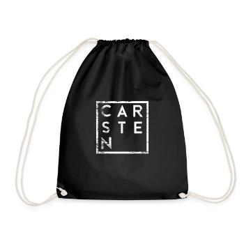 Carsten Minimalismus - Turnbeutel - Schwarz - Vorne