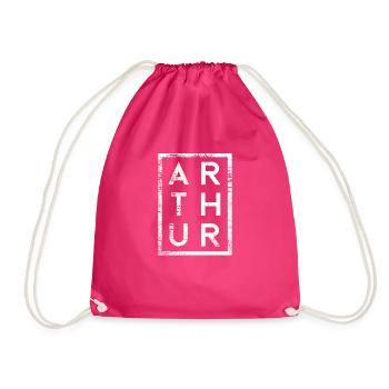 Arthur Minimalismus - Turnbeutel - Fuchsia - Vorne
