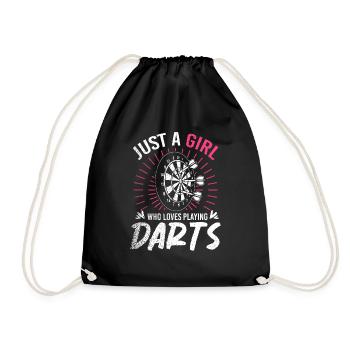 Juste une fille qui aime jouer au Darts Disc Club - Sac de sport léger - noir - Devant