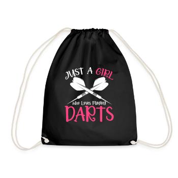Juste une fille qui aime jouer au Darts Disc Club - Sac de sport léger - noir - Devant