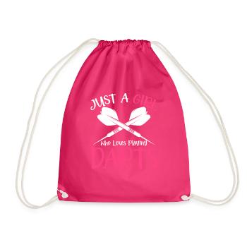 Juste une fille qui aime jouer au Darts Disc Club - Sac de sport léger - fuchsia - Devant