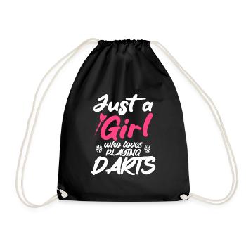 Juste une fille qui aime jouer au Darts Disc Club - Sac de sport léger - noir - Devant
