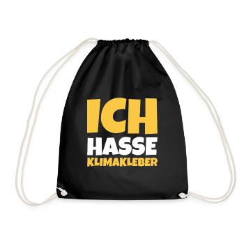 Straße ankleben Protest - Turnbeutel - Schwarz - Vorne