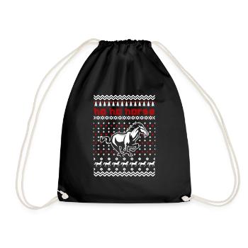 Ho Ho Pferd - Turnbeutel - Schwarz - Vorne