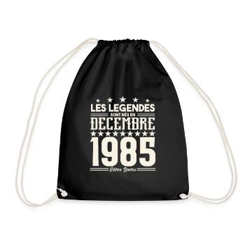 Les Légendes Sont Nés En Décembre 1985, Cadeau. - Sac de sport léger - noir - Devant